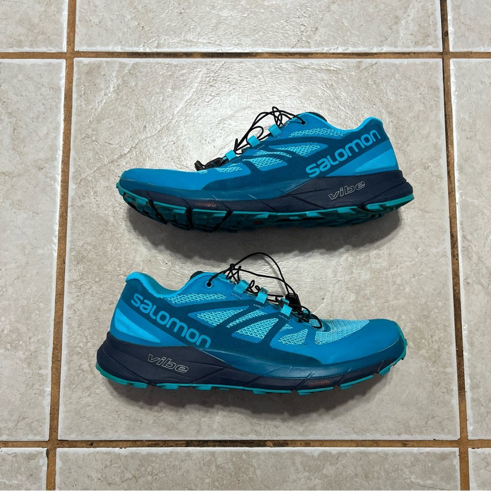 Salomon Vibe Sense Ride Trail Running Ride Ortholite Impressions Womens US 7